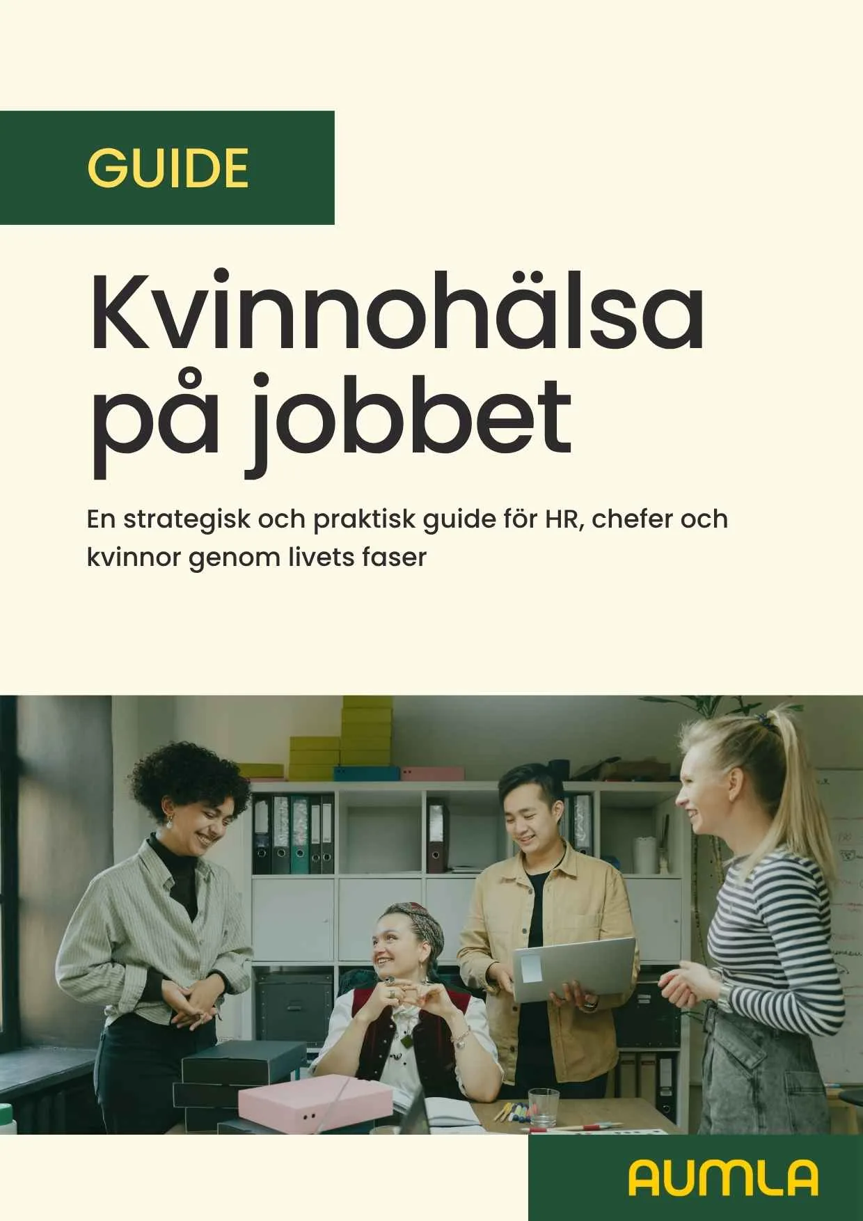 Omslaget till guiden Kvinnohälsa på jobbet