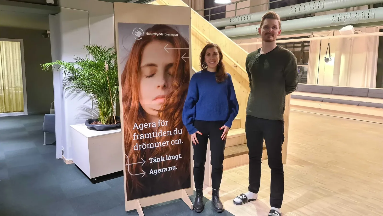 Miriam Sundholm från Aumla tillsammans med Rickard Malm, partneransvarig på Naturskyddsföreningen
